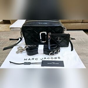 [SOLD] MARC JACOBS Calfskin Quilted The Softshot 21 Bag & Top Zip Multi Wallet